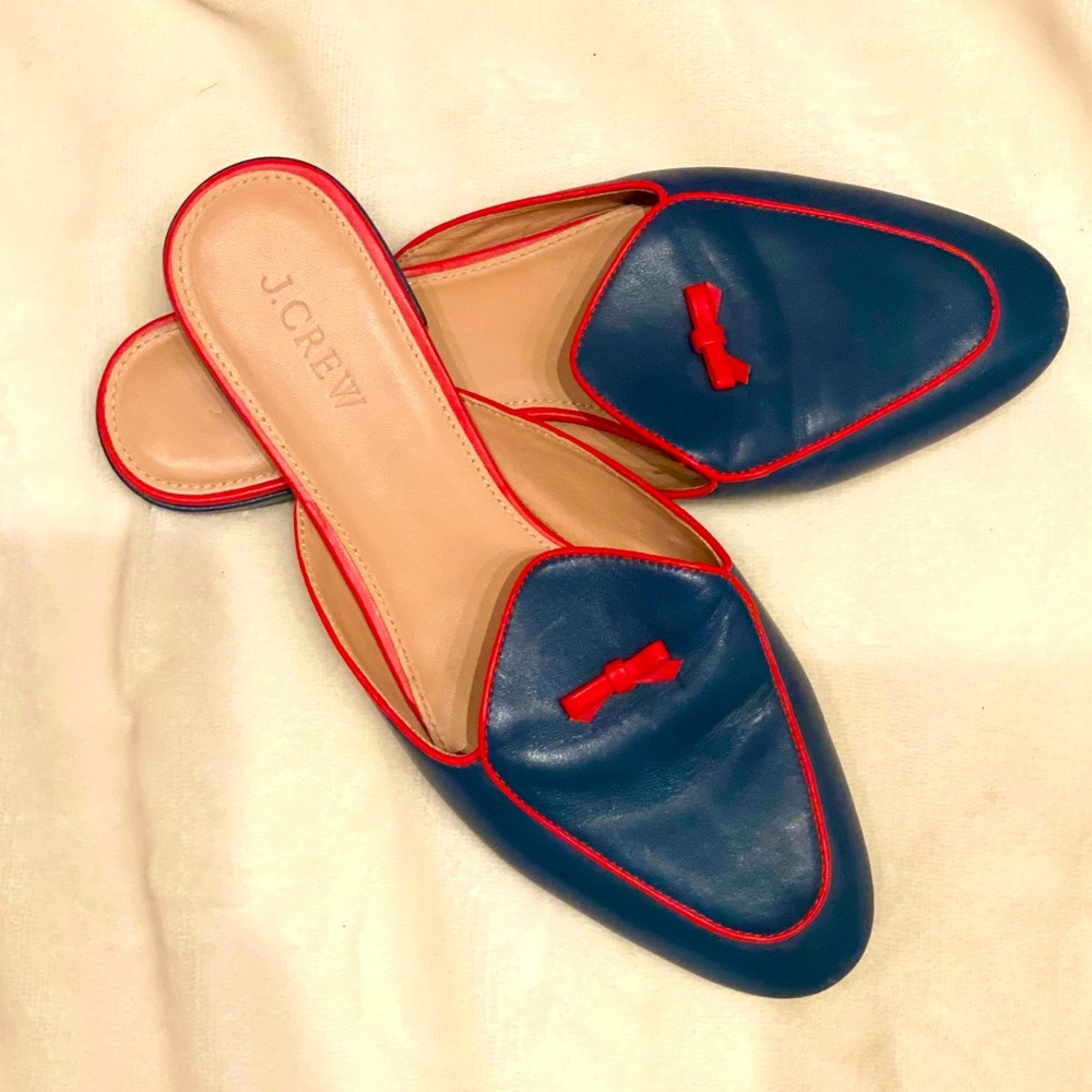 J Crew Leather Mules